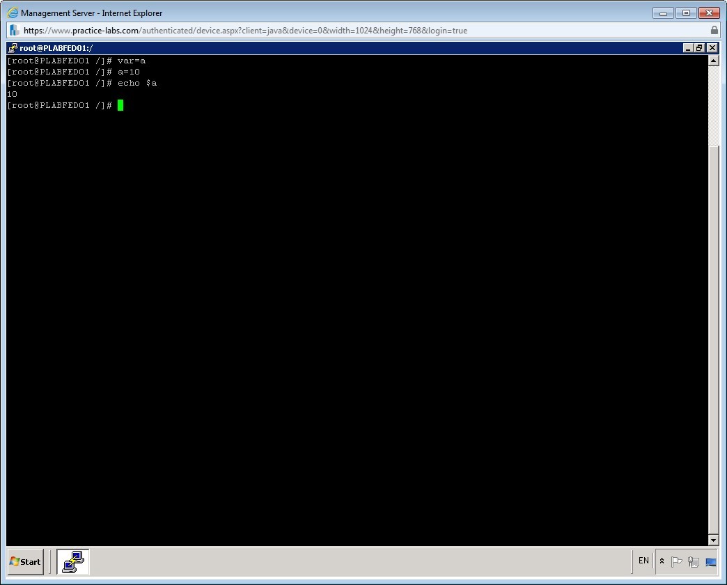 Practice Labs screenshot.